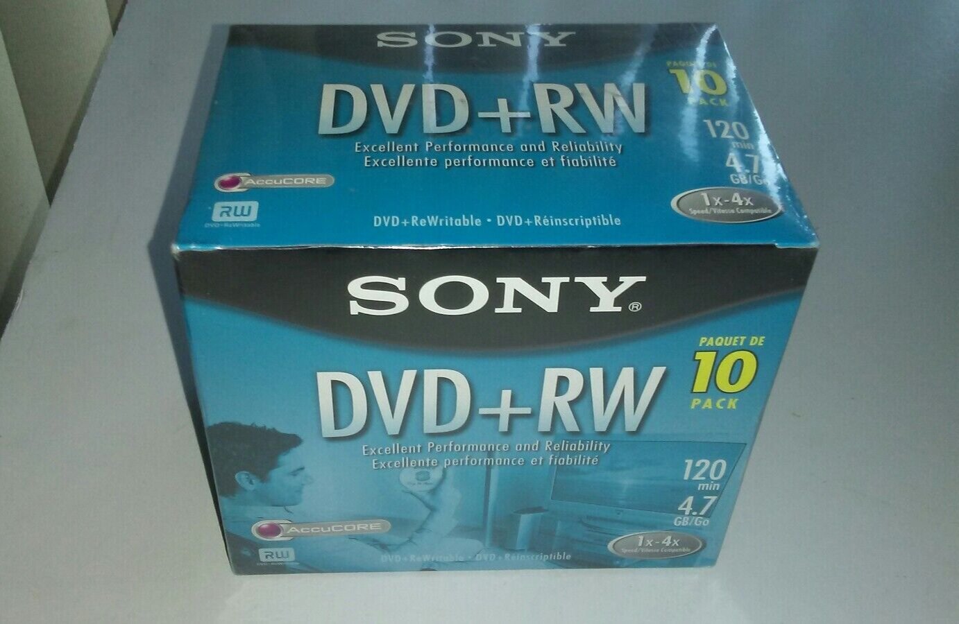 Sony DVD + RW 10 Pack Rewriteable DVD Discs 4.7GB 120 Mins New Sealed ...