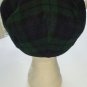 Vintage Pendleton Green Blue Plaid 100% Virgin Wool Driving Cap Newsboy Adult S