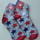2 pairs of Red White Blue Stars & stripes Ankle Socks shoe size 4-10 NEW 2 pairs of Red White Blue Stars & stripes Ankle Socks shoe size 4-10 NEW