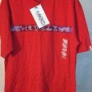 SPEEDO Men's Size M Red T-Shirt with Ocean Sport Wrap Around Graphic Art