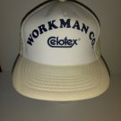 Vtg Workman Co CELOTEX Trucker Foam front mesh back Snapback Hat Cap Royal Crown