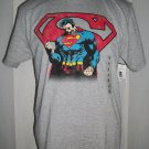 SUPERMAN Graphic Shield T- SHIRT CLUTCHING FIST M Medium NWT DAWN OF JUSTICE