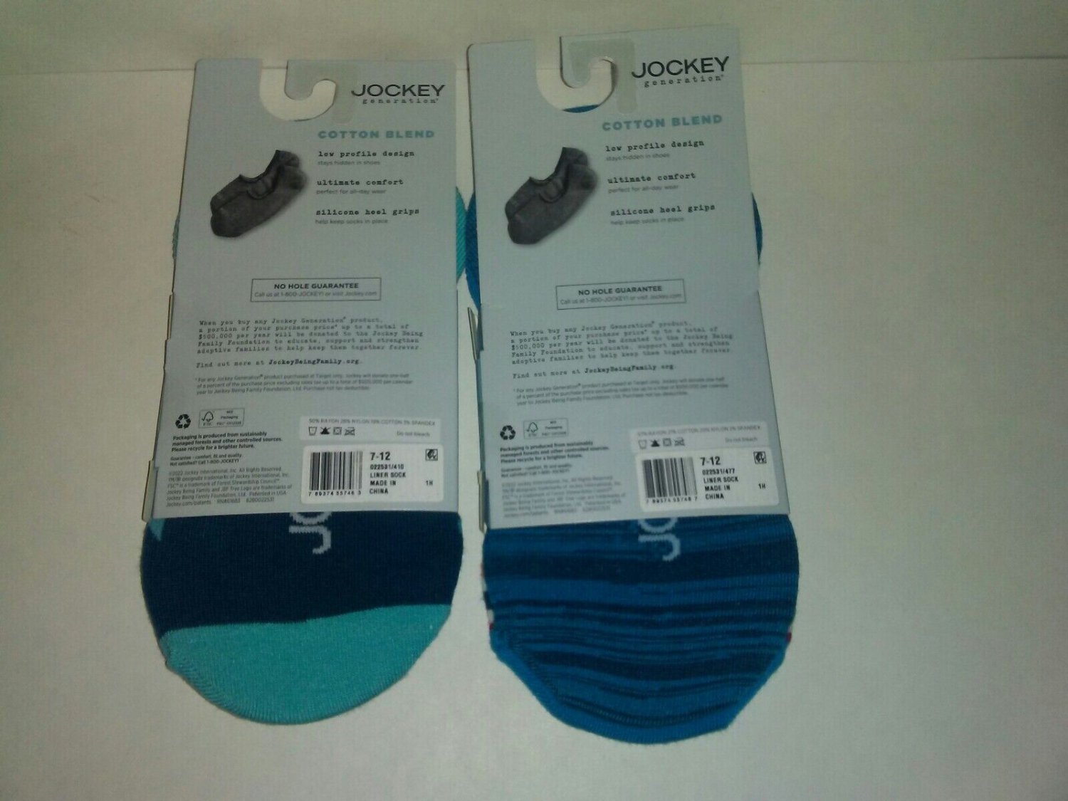 (2) 2 Packs Jockey Generation Men's NO Show Liner Socks Size 712 New