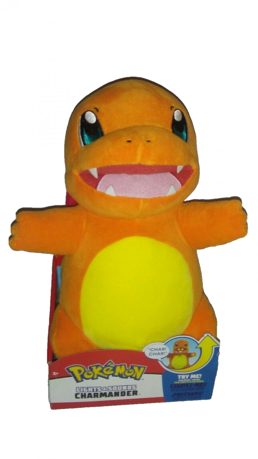 Pok&Atilde;&copy;mon Flame Action Charmander 10" Interactive Plush with Lights and Sounds New