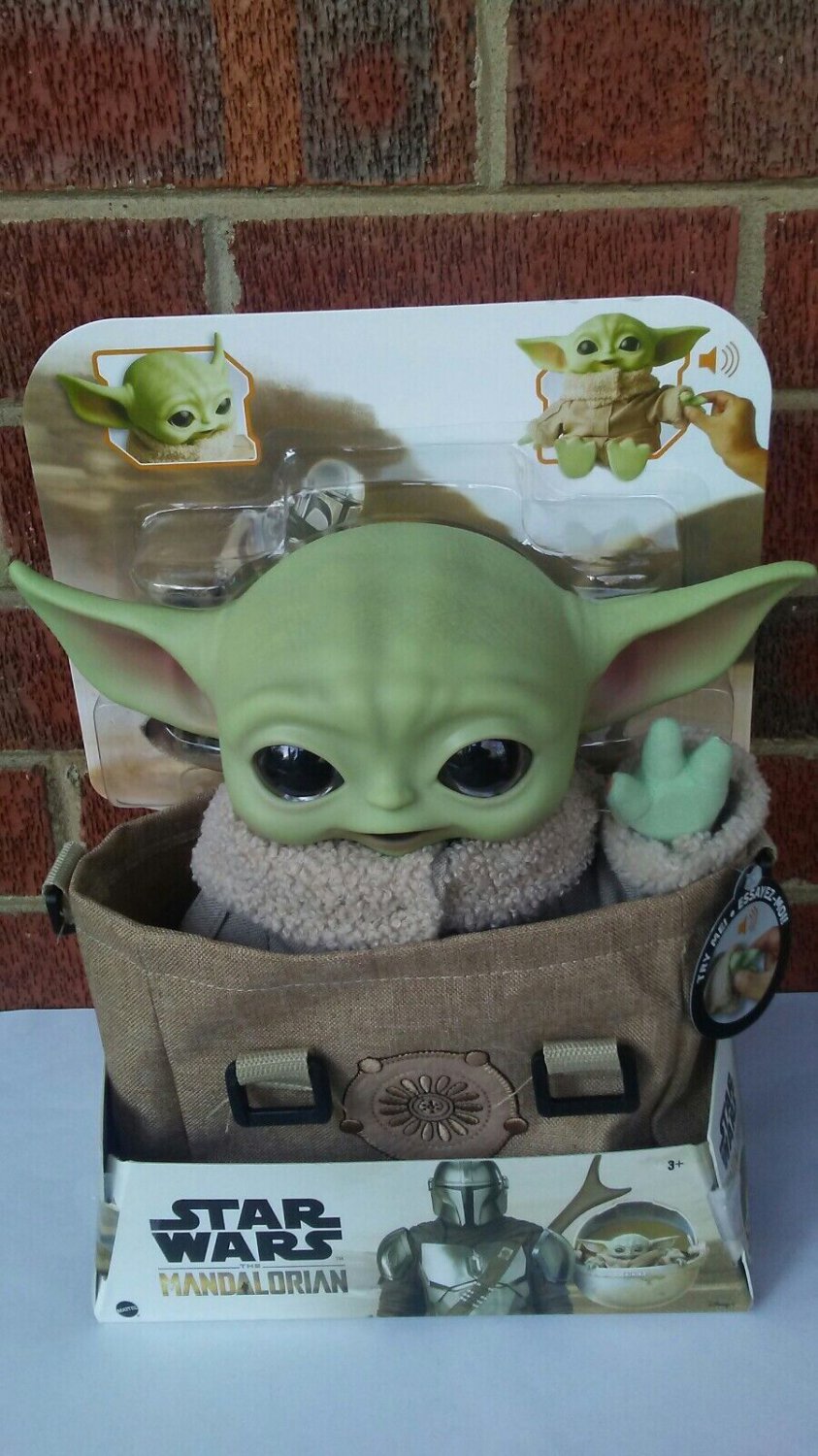 STAR WARS MANDALORIAN THE CHILD GROGU BABY YODA 11" TALKING PLUSH IN SATCHEL New