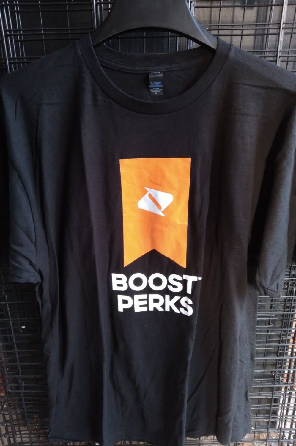Boost Mobile Boost Perks Black Logo XL t-shirt unisex shirt NWOT