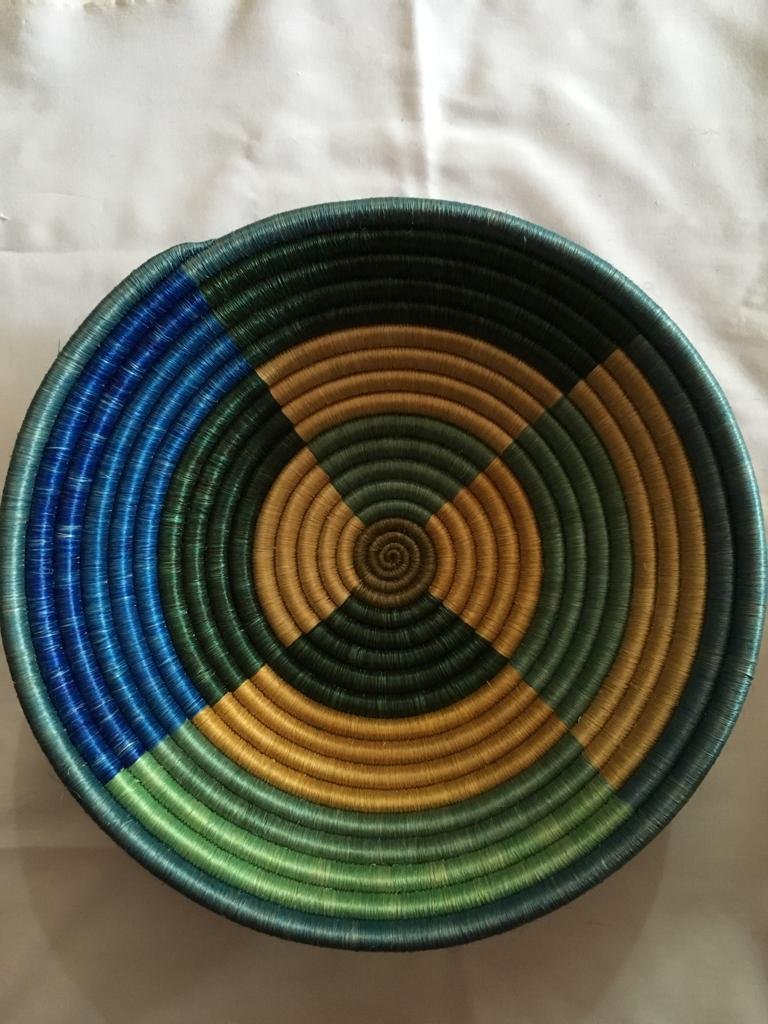 Coil woven basket