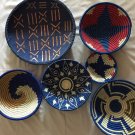 Grouped wall hanging baskets