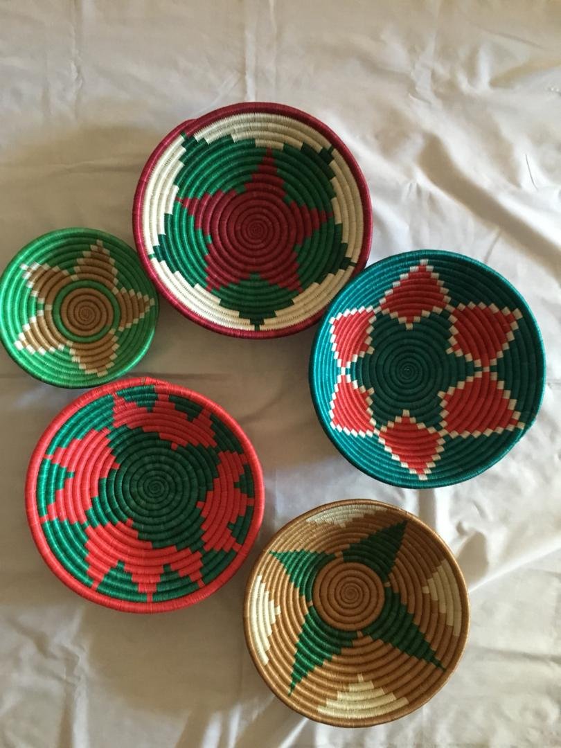 Woven baskets decor