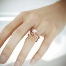 Caratnile 14K Rose Gold Over 1.75 TCW Round White Moissanite Daimond Solitaire Wedding Ring
