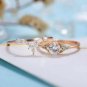 Caratnile 1.15 TCW Round Cut Moissanite Wedding Engagement Ring set 14K Rose Gold Finish