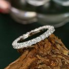 1.10ct Eternity Diamond Wedding Band Ring in 14k White Gold Over Sterling