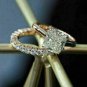 3.Ct Cushion Cut White Diamond Engagement Ring Bridal Band 14K Rose Gold over