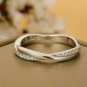 0.80 CT Round Cut Infinity Diamond Full Eternity Wedding Band 14K Gold Over