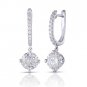 3 CT Brilliant Round Simulated Diamond Drop Dangle Earrings 925 Sterling Silver