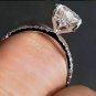 2ct Heart Shape Genuine Moissanit Engagement Ring in14k White Gold Over Sterling