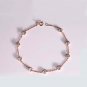 2.50ct Round Diamond Bezel Chain Bracelet in 14K Rose Gold Over Sterling