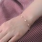2.50ct Round Diamond Bezel Chain Bracelet in 14K Rose Gold Over Sterling