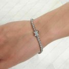 9.00 TCW New Design DEF Moissanite Engagement Bracelet 14K White Gold Finish