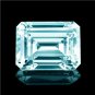 Off White Blue Emerald Cut Loose Moissanite Diamond  for Ring and Collection