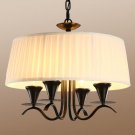 Pendant Chandelier Dinning Room Light Bedroom Lamp With Fabric Lampshade