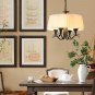 Pendant Chandelier Dinning Room Light Bedroom Lamp With Fabric Lampshade