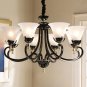 Drop Light Iron Pendant Chandelier Living Room Lanterns Bedroom Traditional Light