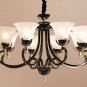 Drop Light Iron Pendant Chandelier Living Room Lanterns Bedroom Traditional Light