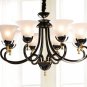 Drop Light Iron Pendant Chandelier Living Room Lanterns Bedroom Traditional Light
