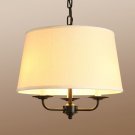 Iron Chandelier Dining Room Lamp Pendant Lighting With White Lampshade