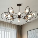 Iron Chandelier Bulb Lamp Bedroom Lighting Living Room Light Circle Lamp