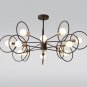Iron Chandelier Bulb Lamp Bedroom Lighting Living Room Light Circle Lamp