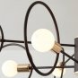 Iron Chandelier Bulb Lamp Bedroom Lighting Living Room Light Circle Lamp