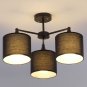 Chandelier Kitchen Light Simple Style Bedroom Ceiling Lamp With Fabrics Shade Black