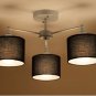 Chandelier Kitchen Light Simple Style Bedroom Ceiling Lamp With Fabrics Shade Black