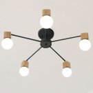 Creative Chandelier Kitchen Light Simple Style Bedroom Ceiling Lamp Black