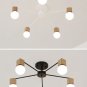 Creative Chandelier Kitchen Light Simple Style Bedroom Ceiling Lamp Black