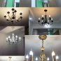 Modern Lighting Livning Room Lamp Iron Chandelier Candle Lighting Black