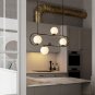 Restaurant Chandelier Creative Dining Room Lamp Oval Glass Ball Light