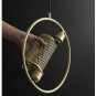 Iron Chandelier Art Bar Cafe Lighting Dining Room Lamp Ring Light