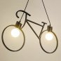 Dining Room Drop Light Characteristic Design Bar Lamps Bicycle Chandelier 2 pcs