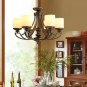 Drop Light Iron Pendant Chandelier Living Room Lanterns Bedroom Hanging Light