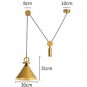 Pendant Lamp Lifter Lighting Living Room Light Gold Home Light