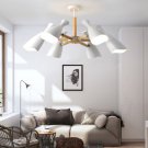 Creative Chandelier Modern Simple Dining Room Lamp Wooden White Hang Light