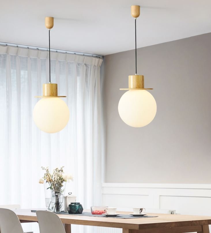 Dining Room Ball Light Characteristic Design Bar Lamps Hat Lanterns 2 pcs