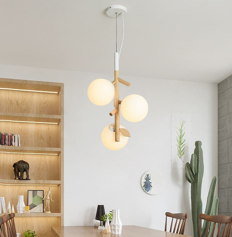 Simple Style Chandelier Bulb Lamp Bedroom Ball Lighting Dining Room Light