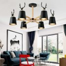 Living Room Lamp Wooden Hanging Lighting Bedroom Chandelier Deer Antler Lamp