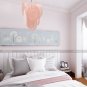 Children's Room Bedroom Chandelier Bedside Lamp Model Hanging Light Pink