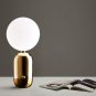 Simple Gold Table Lamp Ball Glass Model Room Bedroom Desk Light