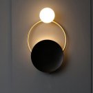 Designer Glass Round Metal Wall Lamp Bathroom Sconces